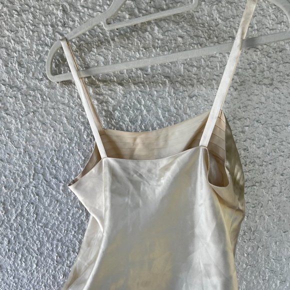 Adagio Vintage Silk Cream Tank Ribbed Top - Picture 3 of 4